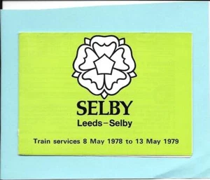 LEEDS / SELBY - POCKET TIMETABLE - 1978 - Picture 1 of 1