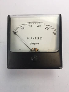 SIMPSON 0-500 AC AMPERES PANEL MOUNT METER - Picture 1 of 6