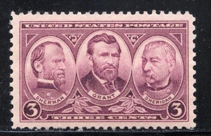 CIVIL WAR GENERALS ** SHERMAN - GRANT - SHERIDAN **US POSTAGE STAMP MINT - Picture 1 of 1