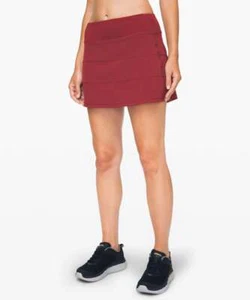 NUEVO CON ETIQUETAS Falda Lululemon Pace Rival (Alta) *Elástica en 4 vías 15" ~TALLA: 4,6,8~Chianti - Imagen 1 de 3
