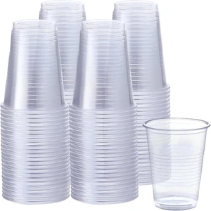 "100-Pack 7 Oz Clear Plastic Cups - Disposable Drinkware for Parties & Events" - Picture 1 of 12