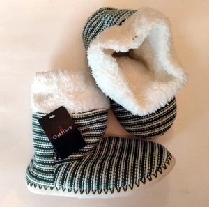 Cuddl Duds NEU Turn-Cuff Bootie Hausschuhe weicher Memory Foam Damengröße SMALL 5-6 - Bild 1 von 6