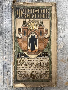 Antique German Munich Coat of Arms Illustrated Calendar 1902 - Picture 1 of 7