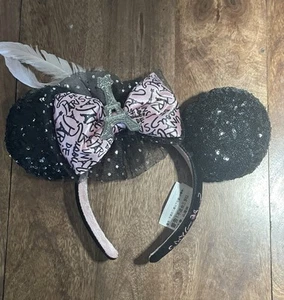 Disney Epcot France Paris Eiffel Tower Headband Ears Black & Pink - Picture 1 of 4