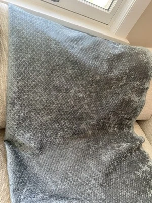 Teal Blue Diamond Pattern Quilted Texture Metallic Upholstery Fabric-59” X 73” - Image 1 of 4