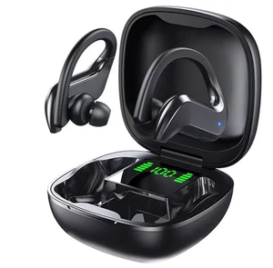 Auricolari Bluetooth Sport Impermeabili Gancio + Custodia 1000mAh 2025 - Foto 1 di 5