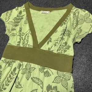 Top babydoll vintage Y2K medio floreale scollo a V fata grunge twee capriccioso - Foto 1 di 7