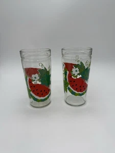 Set di 2 bicchieri da bicchiere anguria 16 oz vintage con gancio di ancoraggio - Foto 1 di 12