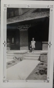 Vintage Foto kleines Mädchen mit Korb John Drumm Leichenhalle Arizona geisterhafte Erie - Bild 1 von 4