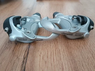 Nos Vintage Pedali Campagnolo Record Titanium 9sp New Mint Pedals QR X Colnago  - Immagine 1 di 4