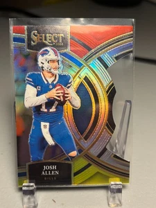 2023 Panini Select - Premier Level Josh Allen #200 Red & Yellow Prizm Die-Cut - Bild 1 von 2