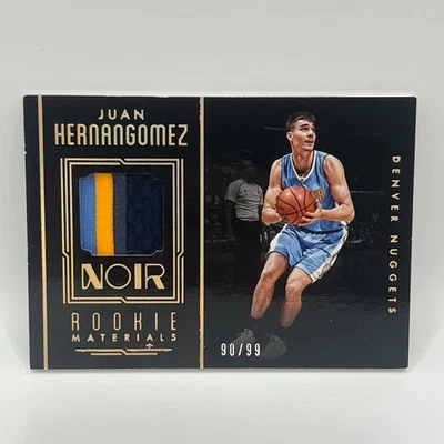 2016-17 Panini Noir Rookie Materials Colors Prime Juan Hernangomez #7 /99 DEN - Image 1 of 2