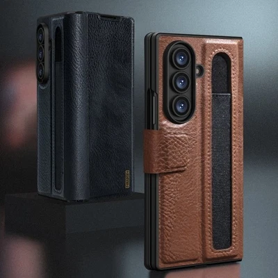 Funda tipo billetera tipo folio de cuero PU Nillkin plegable 7 5G con soporte para bolígrafo S para Samsung Z Foto 1 de 4