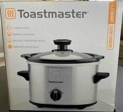 Olla de cocción lenta Toastmaster 1,5 cuartos de galón de acero inoxidable modelo TM-153SC nueva Foto 1 de 2