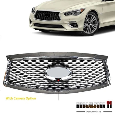Parachoques parrilla superior para Infiniti QX60 2016 2017 2018 2019 2020 con opción de cámara Foto 1 de 4