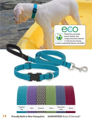 Arnés romano LupinePet ECO de 9"-44" circunferencia HECHO DE BOTELLAS DE AGUA RECICLADAS Foto 1 de 4