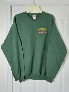 Vintage 90s Lee Crewneck Sweatshirt Green Men's Size Large Conrad-Jarvis Corp. - Picture 1 of 6