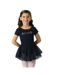 Body nero con gonna da ballo Leo's 15-126 per bambina taglia media (8-10) - Foto 1 di 1