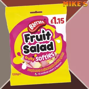 Candyland Fruit Salad Softies Full Case 12x120g Bags Tracke Delivery ONLY £13.49 - Picture 1 of 2
