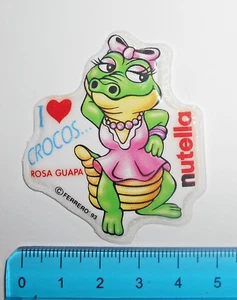 ADESIVO STICKER VINTAGE FERRERO KINDER SORPRESINE FRIGO SERIE SPUGNOSELLI ROSA - Imagen 1 de 1