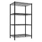  13.8"W X 21"D X 46.5"H 4-Shelf Wire Freestanding Shelves, Black