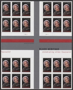 US 5957 Black Heritage Allen Toussaint F cross gutter block 24 MNH 2025 - Picture 1 of 1