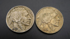 1937-D & 1938-D Indian Head Buffalo Nickels - Full Date Full Horn  - B1753