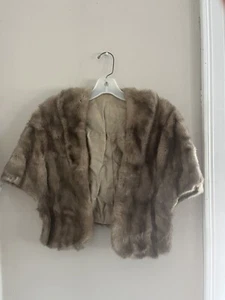 Vintage Mink Fur Cropped Shawl/covering - Picture 1 of 4