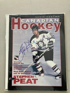 Stephen Peat Autographed Red Deer Rebels Magazine (Drafted by Wash. Caps) (RIP) - Picture 1 of 1