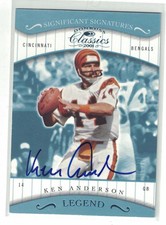 2001 DONRUSS CLASSICS SIGNIFICANT SIGNATURES #157 KEN ANDERSON