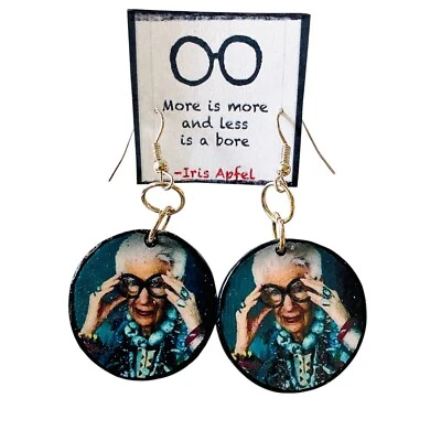 Pendientes hechos a mano inspirados en Iris Apfel Foto 1 de 4