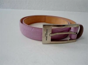 CINTURA GIORGIO FEDON IN PELLE 42/75 DA DONNA ROSA/LILLA - Imagen 1 de 1