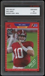 Mac Jones 2021 Pro Set Leaf 1er grado 10 tarjetas de novato NCAA/NFL Alabama/Patriots - Imagen 1 de 1