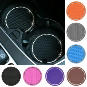 2Pcs Car Water Cup Bottle Holder Anti-slip Pad Mat Silica Gel Car Interior Decor - Picture 1 of 9