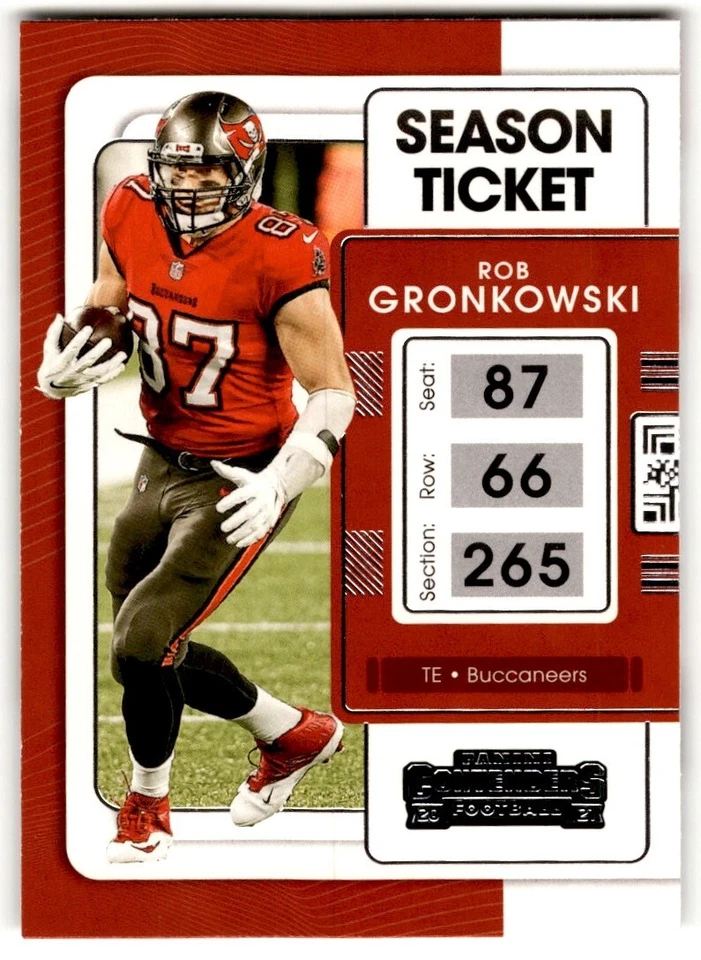2021 Panini Contenders Rob Gronkowski #93 Tampa Bay Buccaneers - Image 1 of 2