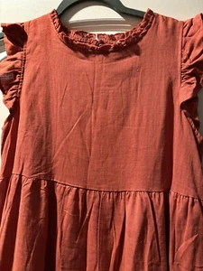 Hayden girls Linen Dress, Size Xl, Rust Color - Picture 1 of 5