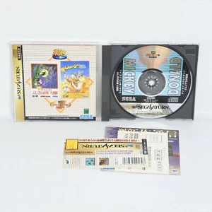 Sega Saturn MICKEY CASTLE of ILLUSION & DONALD QUACK SHOT Spine 1269 ss - Picture 1 of 7