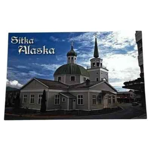 AK Die Russisch Orthodoxe Kathedrale Sitka Alaska 4x6 Kontinental Chrom C139 - Bild 1 von 2