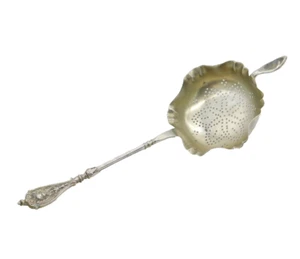 19th Century German .800 Silver Cherub Pattern Tea Strainer Antique c1890 - Picture 1 of 5