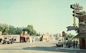 Street View - Beatty, Nevada Vintage Postcard Casino, Restaurant, Old Cars - Picture 1 of 2