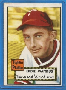 1952 TOPPS BASEBALL (EX) # 158 EDDIE WAITKUS - PHILADELPHIA PHILLIES - Picture 1 of 2