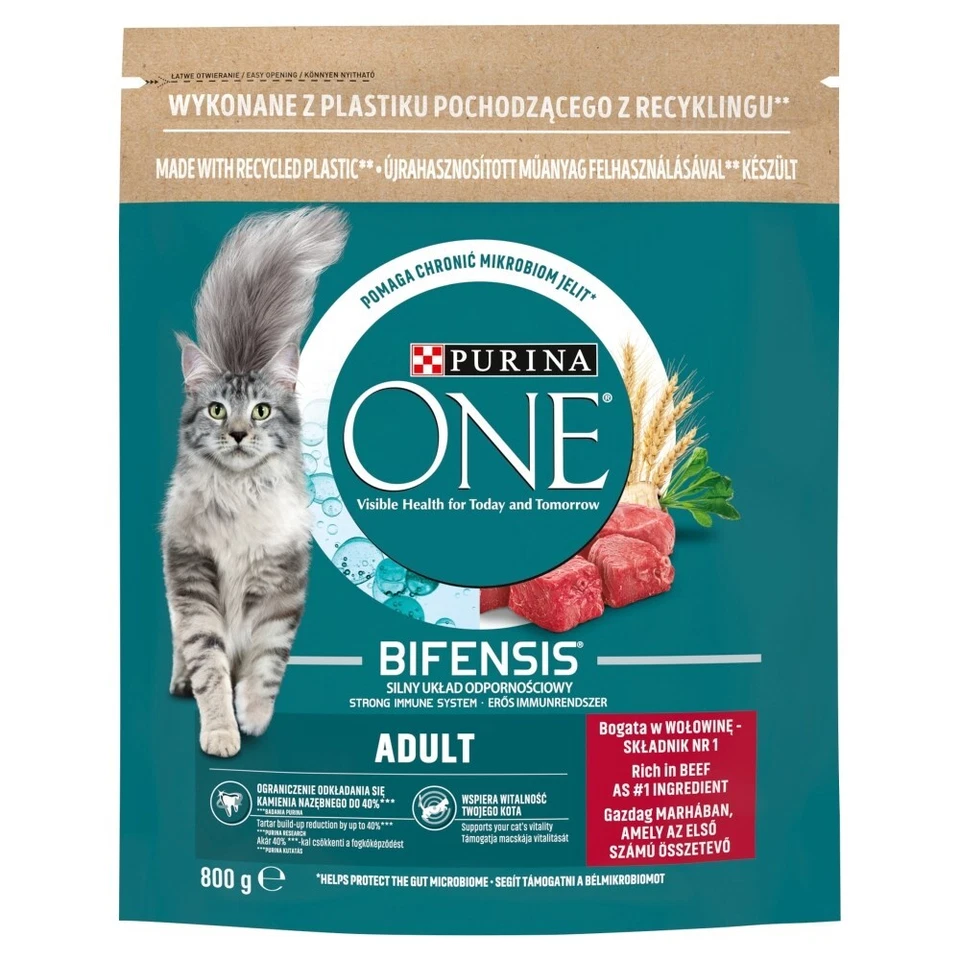 8002205871388 PURINA One Bifensis Adult Beef - Trockenfutter für Katzen - 800 g  - Bild 1 von 1