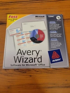 Avery Wizard CD 5344 for Microsoft Office Word Windows Vista XP 2000 ME 98 NEW - Picture 1 of 4