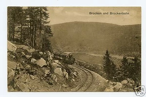 Ferrocarril Brocken en Konigsberg, Alemania alrededor de 1900 trenes postales - Imagen 1 de 2