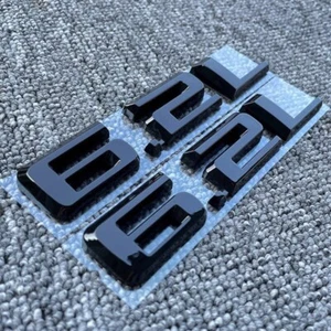 2pcs New 6.2L Emblem Hood 3D Badge Sticker Decal Nameplate Logo Black Glossy - Picture 1 of 4