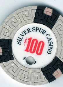 Nevada, Reno: Silver Spur Casino 100,00 perforado 1 agujero - Imagen 1 de 2