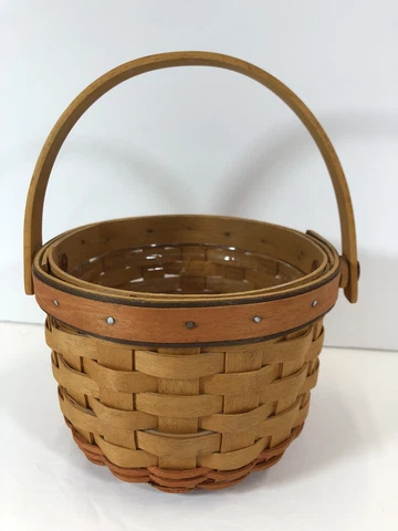 Vintage Longaberger 1997 Small Pumpkin Basket Plastic Liner Protector Cover
