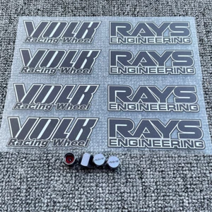 RAYS VOLK RACING TE37SL STICKER TIRE VALVE STEM CAPS FORGED ALUMINUM GUNMETAL - Picture 1 of 6