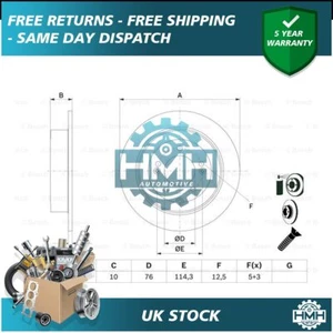 Fits Kia Sportage Hyundai Tucson 1.6 2.0 CRDi 2.4 HMH Rear Brake Discs - Picture 1 of 12