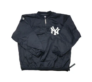 Majestic Windbreaker Youth Big Kids Boy Girl Gamer Jacket NY Yankees Navy Blue - Picture 1 of 2